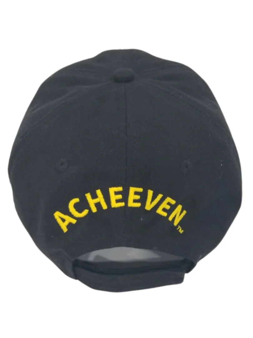 ACHEEVEN HAT BLACK WITH GOLD LETTERS