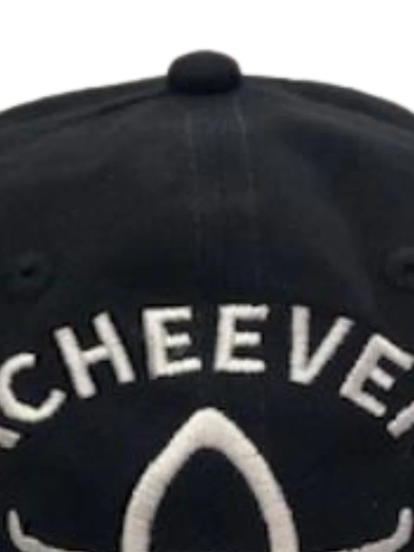 ACHEEVEN HAT BLACK WITH WHITE LETTERS